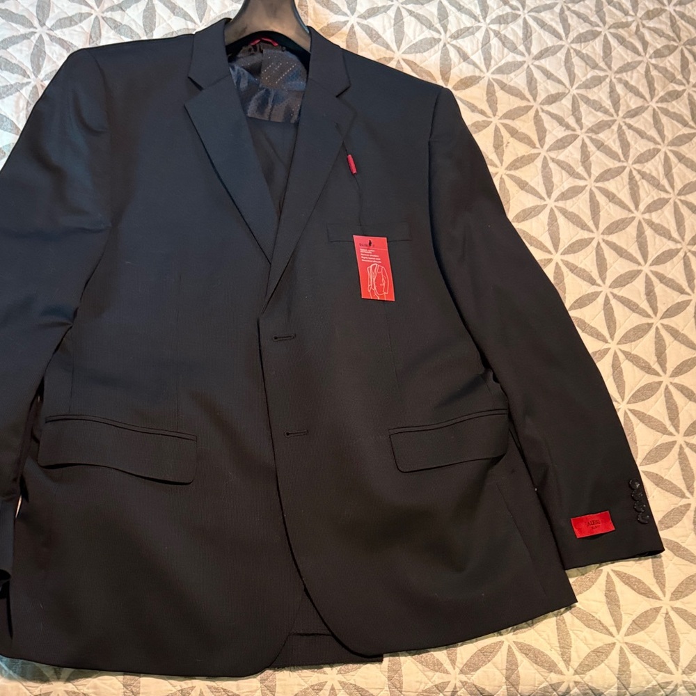 Alfani Elegant 3-pc. Navy Suit. Unfinished/Untailored. Lightweight and stretch.